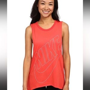NIKE Women's Signal Muscle Sleeveless Red Tank